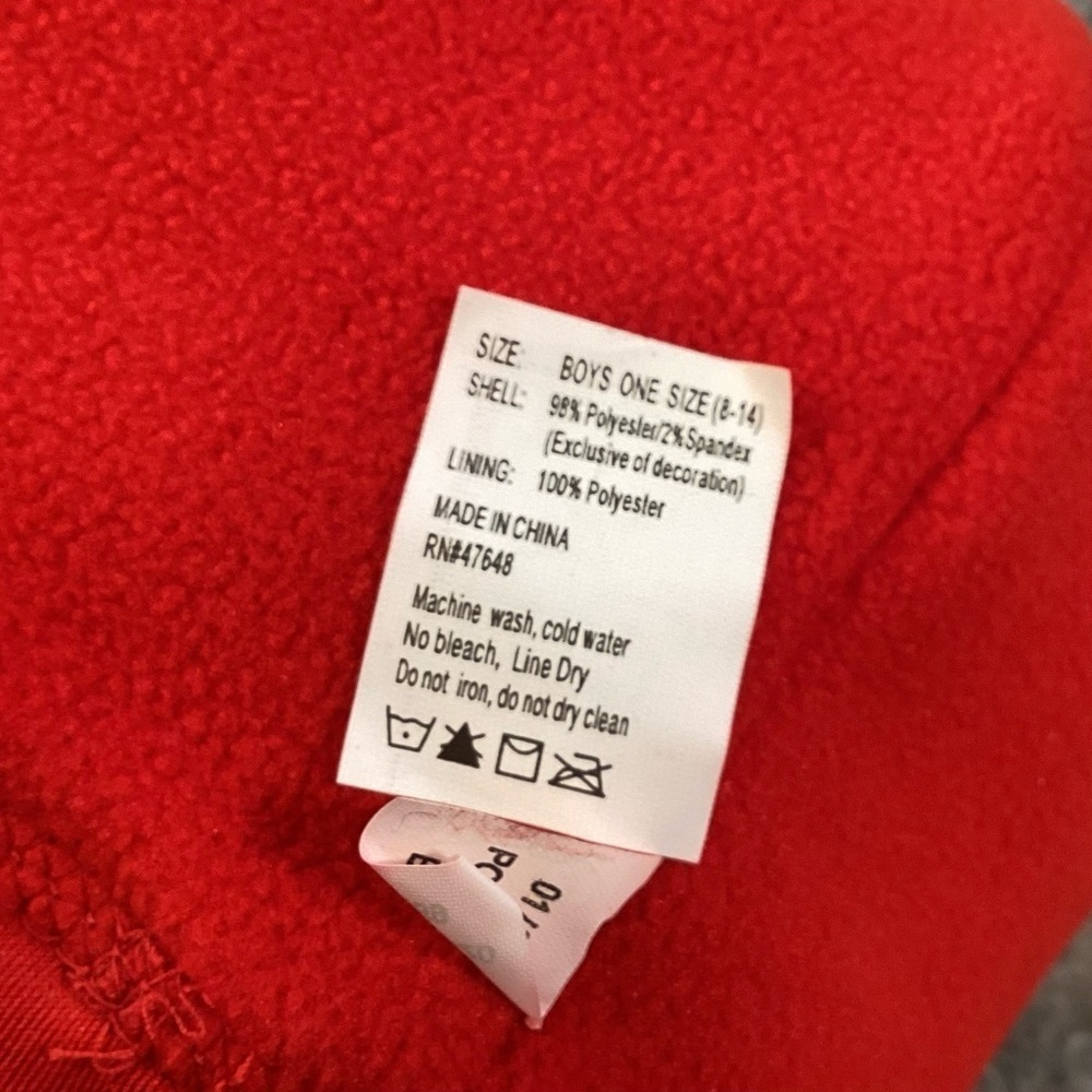 Jacob Ash Boys Red Reversible Winter Beanie Hat, Never Worn - Picture 4 of 4
